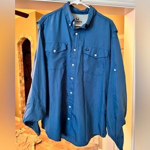 L Cinch Outdoor Button Down Shirt - fishing - blue